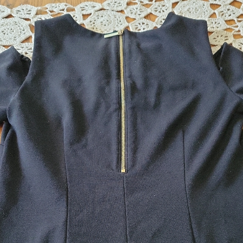 Michael Kors Black Cold Shoulder Sheath Dress. C - Picture 3 of 8